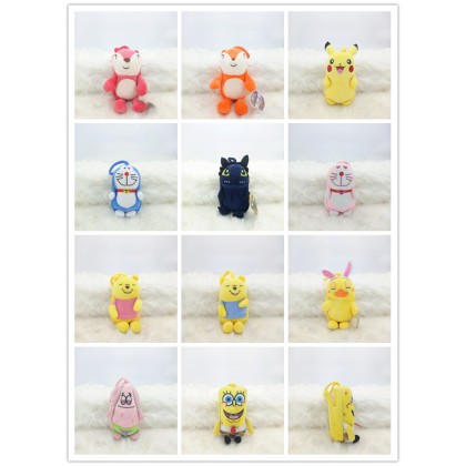 Cartoon Handphone Bag（Stretch Cotton）SoftToys/PlushToys/KidsToys 7inch 21cm 卡通手机包包娃娃玩具公仔太空棉7寸